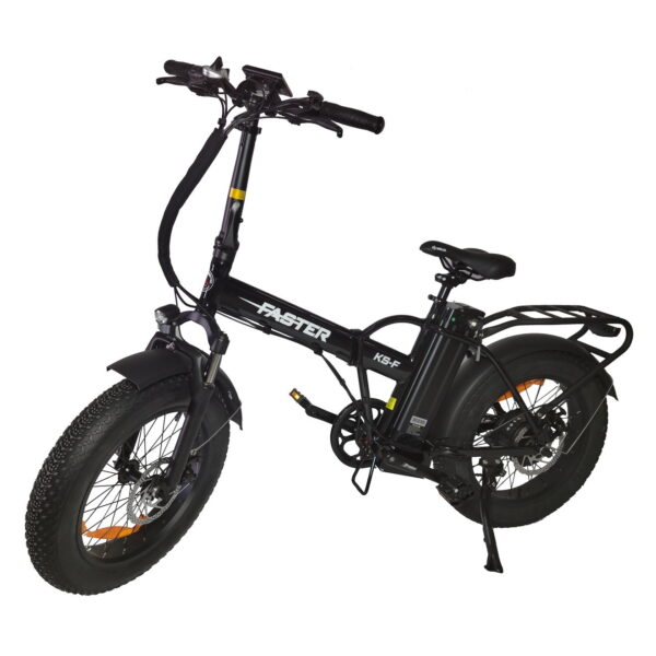 Vélo Fat Bike pliable électrique Faster KS-F Noir de profil