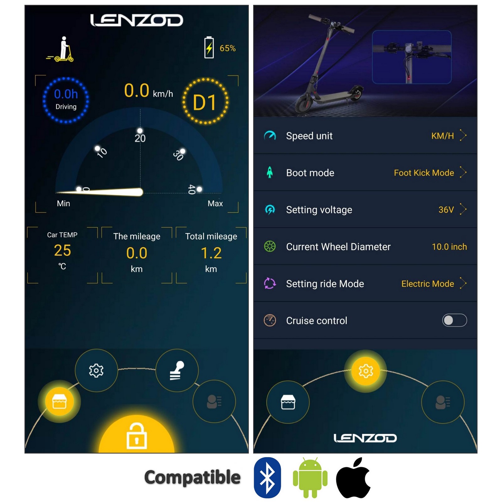 Trottinette électrique pliable Faster KS-20 Pro – Application compatible Android & iPhone