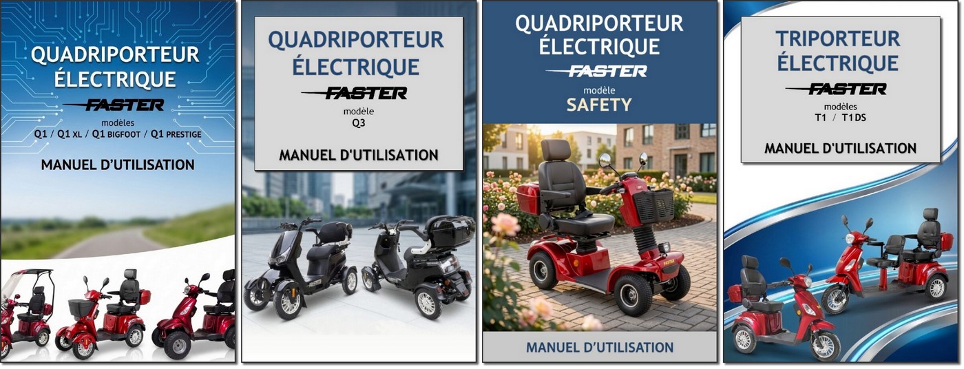 Manuels d'utilisateurs pour les véhicules de la marque Faster